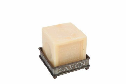 Antic Line Porte Savon Zinc carré sur Pieds