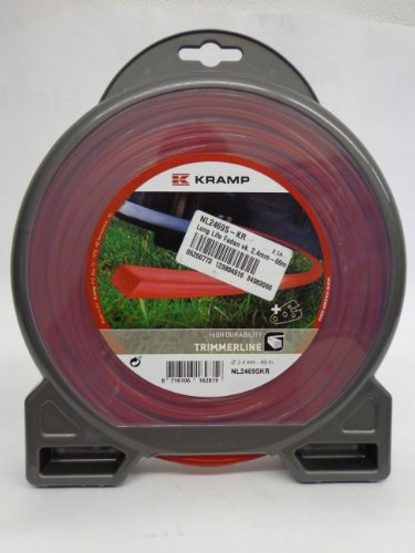 Mähfaden 4- Kant für alle Motorsense Nylon rot 2,4 mm x 69 m