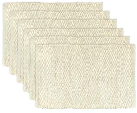 DII Platzdeckchen aus 100% Baumwolle, maschinenwaschbar Tischset Natur