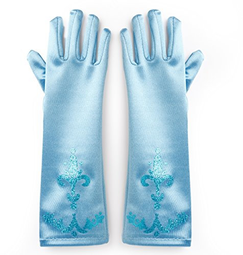 Katara 1098 - Prinzessin ELSA Handschuhe Party Fieber Kleid/Mädchen Kostüm Verkleidung Fasching Karneval, Blau …