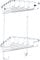 Croydex Small Two Tier Corner Basket - Bathroom Storage Solution, Chrome Shower Caddy, Wall-Mounted Bathroom Accessory with Hooks, Mild Steel, Includes Wall Plugs & Screws, Max Load 5kg