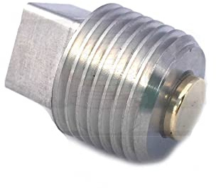 Gold Plug Stainless Steel IP04X Magnetic Oil Drain Sump Plug - Single Plug, Silver | Made in USA, No Washer Used, 9/16 Square head, Fits all RAM1500-3500 Transfer Case 2013+, Fits all Ford Truck Transfer cases