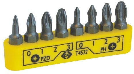 C.K T4522 Schraubendreher-Bit Satz, PZ/PH -