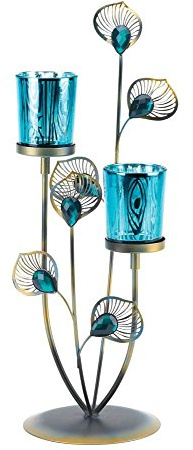 Verdugo Kerzenhalter mit Pfauenmotiv, Geschenk