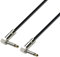 Adam Hall Cables 3 STAR IRR 0015 - Cable de Instrumento de Jack 6,3 mm mono acodado a Jack 6,3 mm mono acodado 0,15 m