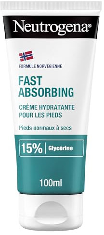 Neutrogena | Crème Hydratante Pieds Absorption Rapide (tube de 100 ml) – Crème pour les pieds normaux à secs avec 15% de glycérine – Soin pieds haute tolérance hydratation 24 h