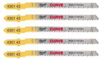 Milwaukee Jig Saw Blade Wood Curve Cutting Curves, 4932430143