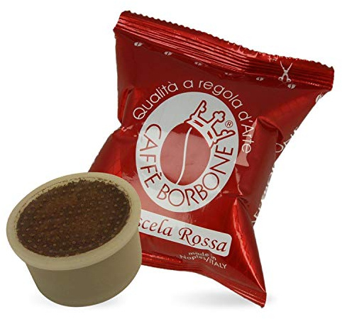 50 Dosettes Capsules compatibles Espresso Point Caffè Borbone mélange rouge