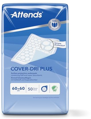Attends Cover-Dri 60x60 Plus, 200 Units (4 Packs of 50) 203934