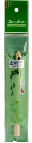 ChiaoGoo Bamboo Crochet Hook, Size Q/15.75mm (1022CG-Q)