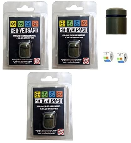 geo-versand 3 x magnetischer Nano grün mit 2 Logstreifen