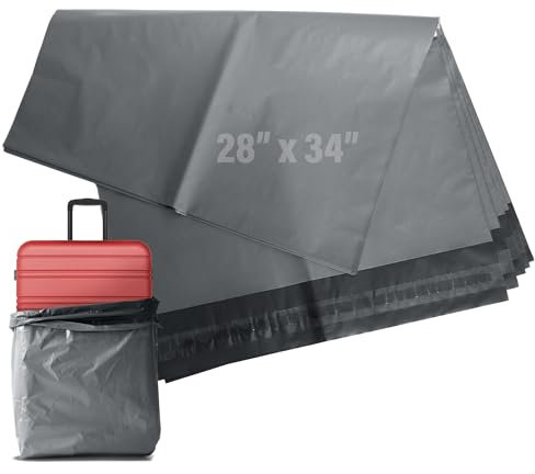 GO Pack Selbstklebende große Versandtasche, extra stark, grau, robuste Versandtasche, starke Versand- und Verpackungsbeutel, grau, 28'' x 34'', Graue Taschen