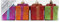 4 STK. Kunststoff Geschenkbox 6,5cm (Mille-Fiori - bunt) PVC bruchfest // Christbaumkugeln Christbaumschmuck Deko Weihnachtskugeln Weihnachtsschmuck Baumschmuck Set