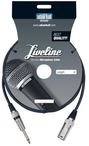 ah Cables KM10MP2MBLK - Cavo per microfono con connettore XLR maschio su jack mono da 6,3 mm, 10 m