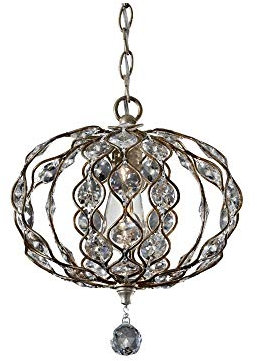 Elstead Lighting Leila 1lt Mini Chandelier, Living, Bedroom, Hallway, Dining