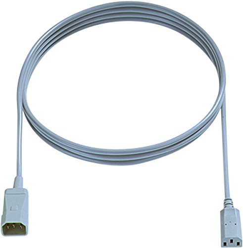BACHMANN 356.903 Verlängerung H05VV-F3G 1,0 mm², 1,5 m,C14/C13, Grau