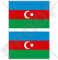 Aserbaidschan aserbaidschanisch Flagge 7,6 cm (75 mm) Bumper Sticker, Aufkleber Vinyl X2