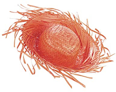 DEGUISE TOI - Chapeau Hawaï Orange Adulte - Chapeau - Taille Unique - Orange - Accessoires pour déguisement - Paille - - Carnaval