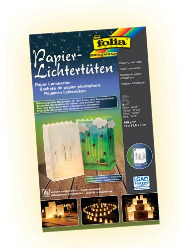 PAPIER-LICHTERTUETEN KLEIN 5ST