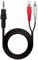 NanoCable 10.24.0305 - Cable audio estereo a 2 RCA, JACK 3.5/M-2xRCA/M, macho-macho, negro, 5mts