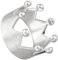 Vinani Damen Ring 925 Silber - Krone gebürstet mit glänzenden Spitzen - aus 925 Sterling Silber - für Frauen - RKR58