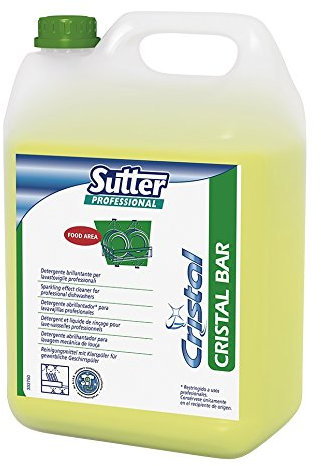 Sutter Professional Cristal Bar Detergente Brillantante per Lavastoviglie Professionali, 5 kg