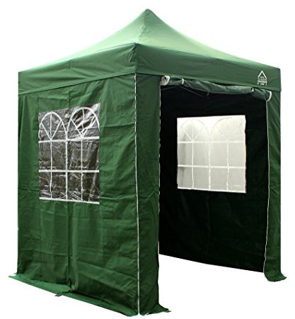All Seasons Gazebos 2x2m Heavy Duty Fully Waterproof Pop up Gazebos and 4 Premium Side Walls - Green