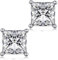 Herren Ohrstecker Silber 925 Männer Sqaure Diamond Earrings Ohrstecker Quadrat Zirkonia Herren Ohrringe Diamant Männer Ohrringe Silber Diamant Eckig
