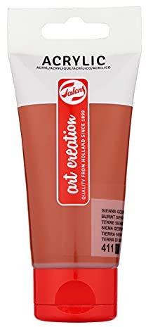 Talens Art Creation Acrylfarbe - 75 ml Tube - Siena gebrannt 411 - Deckend & lichtecht - Schnell trocknend & seidenglänzend - Vielseitig einsetzbar für verschiedene Untergründe