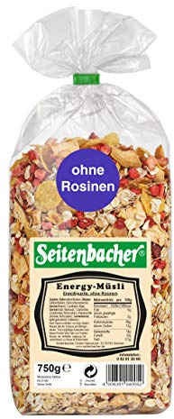 Seitenbacher Energy-Müsli I ohne Rosinen I Vollkorn I 3er Pack (3x 750 g)