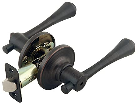 Design House Ironwood Privacy Door Lever, Brushed Bronze