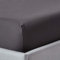 HOMESCAPES Extra hohes Luxus Spannbettlaken 180x200 cm anthrazit, Satin-Spannbetttuch, 100% ägyptische Baumwolle, Bettlaken mit Gummizug Fadendichte 1000