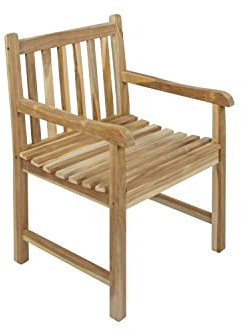 SAM Gartensessel Caracas, Teak-Holz, massiver Gartenstuhl, für Balkon und Terrasse