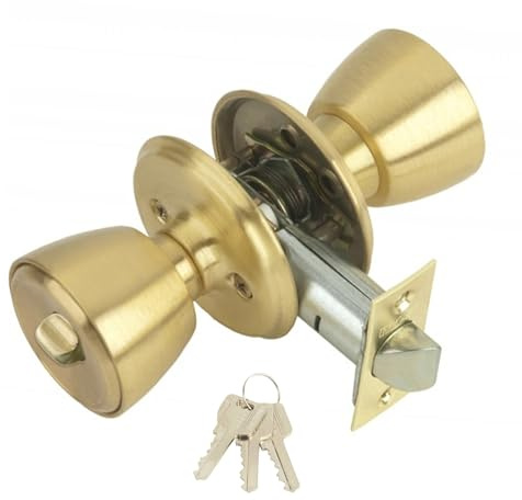 MCM Pomo MCM 501B Con Llave y Condena Latonado Entrada 60 mm.