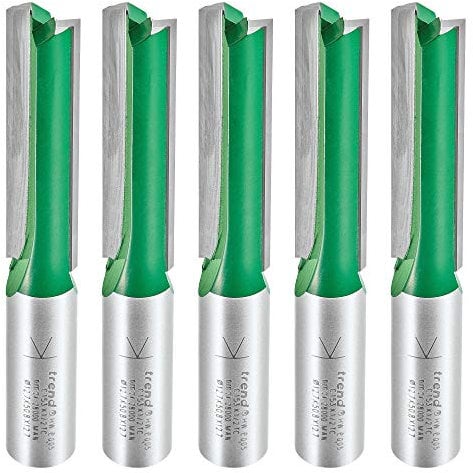 Trend Bündigfräser-Set für Küchenarbeitsplatten, CR/KFP/5 C153, 1,2 cm, 5 Stück