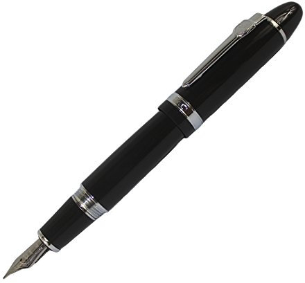 Zohot Jinhao 159 Füllfederhalter mit schwarzer Lackfüllung (Silber)
