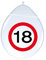 8 Stück Luftballons Verkehrsschild 18