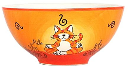 Mila Blumige Keramik Schale, 16 cm Ø, 7 cm hoch, 600 ml, Spülmaschinenfest, Dekoration & Feier