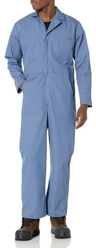 Red Kap Herren Overall aus Twill Arbeitsanzug, Postman Blau, 56 Lange