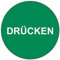 Aufkleber Drücken (grün) Folie selbstklebend 6 cm (Türschild, Türaufkleber, Hinweisschild) praxisbewährt, wetterfest