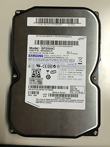 Samsung HM251HI 250GB interne Festplatte (6,3 cm (2,5 Zoll), 5400rpm, 12ms, 8MB Cache, SATA)