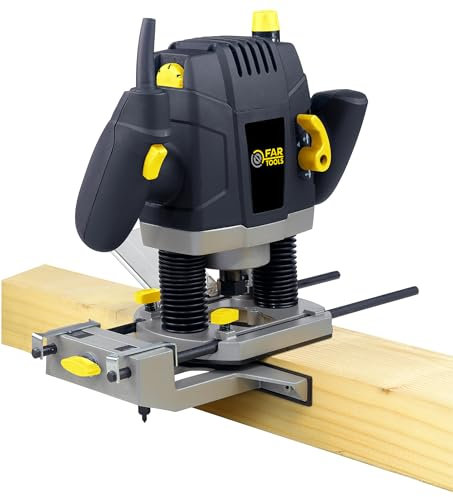 Fartools ER 1300 - Fresatrice elettrica da 1300 W, blocco dell'albero, morsetti da 8/12 mm, variatore di velocità