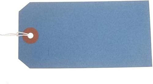 Q-Connect - 50 x Blaue Gepäck Etiketten Anhänger Mit Band 120mm x 60mm