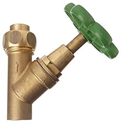 Cornat Schrägsitzventil, Messing + Anschlussverschraubung mit Lötmuffen, ohne Entleerung, A 18 mm, 1 Stück, T570304