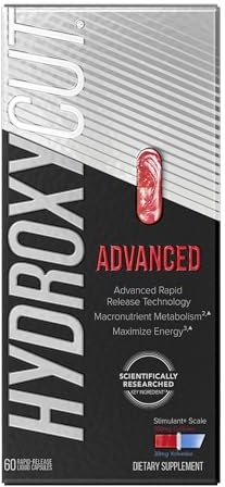 Hydroxycut Advanced - Thermogenic Supplement - Metabolism & Energy Support for Men & Women - C. Canephora Robusta, Yohimbe Extract & 200 mg Caffeine - Rapid Release Liquid Capsules - 60 Capsules