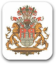 Aufkleber/Sticker Freie und Hansestadt Hamburg Hamburg FHH FuHH 6x7cm A3159