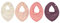 Pippi 4er Set Baby Dreieckstuch Halstuch Lätzchen 4 Stück * creme, lachs, pfirsich, pflaume