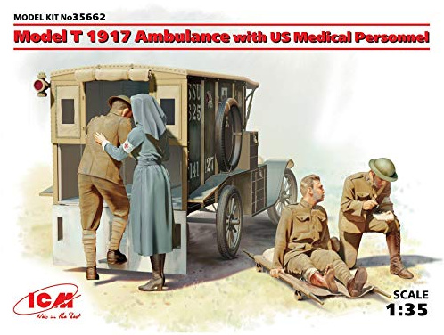 ICM 35662 Modellbausatz Model T 1917 Ambulance with US Medical Personnel