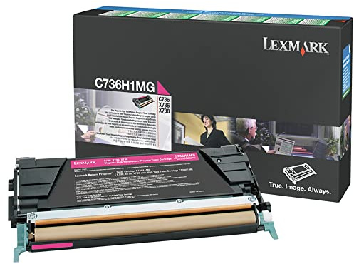 Lexmark C736H1MG C736, X736, X738 Tonerkartusche 10.000 Seiten Rückgabe, magenta