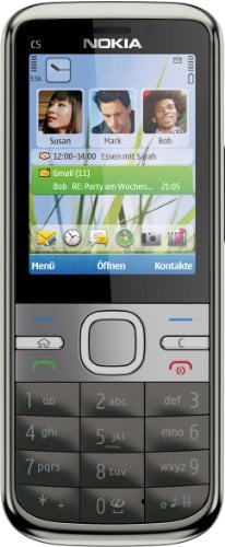 Nokia C5 nouvelle version Smartphone Écran 5,6 cm (2,2) Appareil photo 5 Mpx Bluetooth Gris (Import Allemagne)